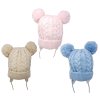 KIDS6254: Baby Cable Knit Double Pom Hat (6-18 Months)